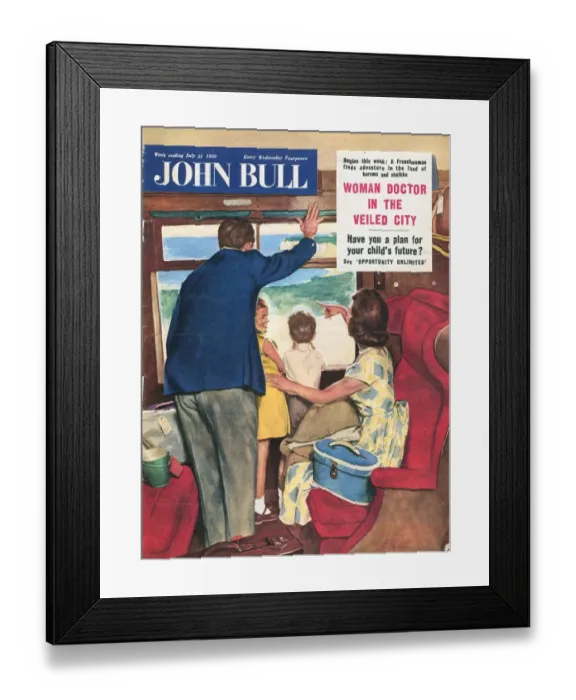 Framed Print : John Bull 1950s UK holidays seaside trains magazines Framed Print : John Bull 1950s UK holidays seaside trains magazines