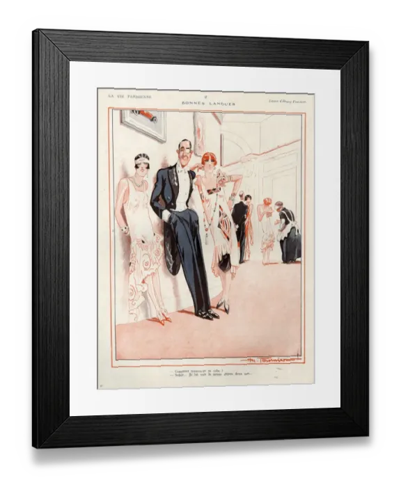 Framed Print : 1920s, France, La Vie Parisienne, Magazine Plate Framed Print : 1920s, France, La Vie Parisienne, Magazine Plate