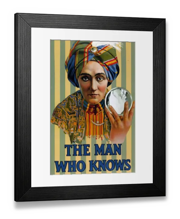 Framed Print : The Man Who Knows 1920s USA Alexander magicians illusions tricks crystal balls fortune Framed Print : The Man Who Knows 1920s USA Alexander magicians illusions tricks crystal balls fortune
