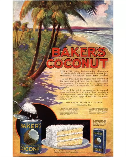 1910s USA bakers coconuts cakes baking cocoanuts