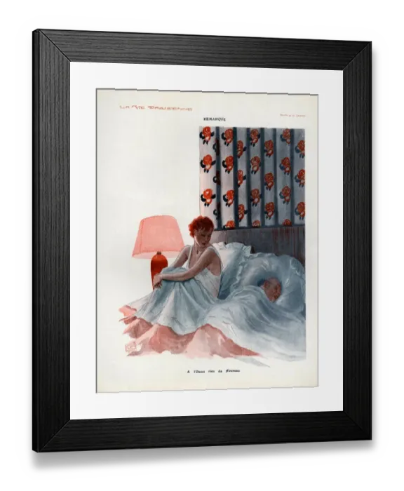 Framed Print : La Vie Parisienne 1930 1930s France cc no sex tonight sleeping snoring beds Framed Print : La Vie Parisienne 1930 1930s France cc no sex tonight sleeping snoring beds