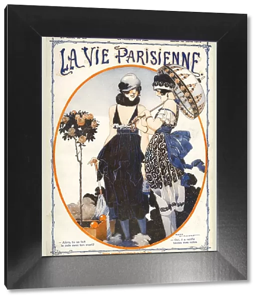 La Vie Parisienne 1919 1910s France Rene Vincent magazines womens hats umbrellas