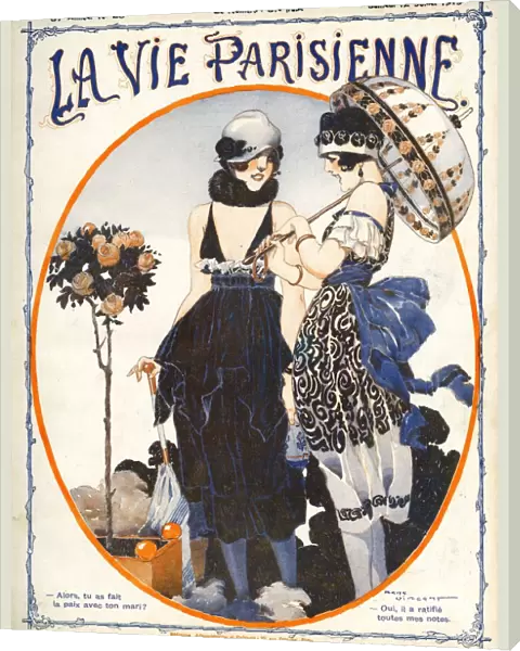La Vie Parisienne 1919 1910s France Rene Vincent magazines womens hats umbrellas