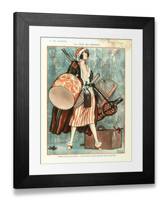 Framed Print : 1920s, France, La Vie Parisienne, Magazine Plate Framed Print : 1920s, France, La Vie Parisienne, Magazine Plate