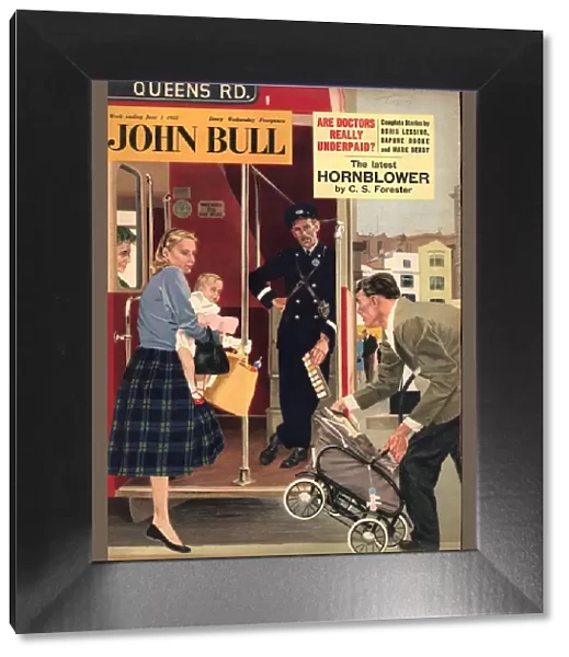 John Bull 1957 1950s UK babies buses london transport mothers busy conductors chivalry