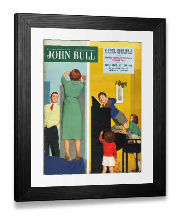Framed Print : John Bull 1950s UK presents naughty children magazines Framed Print : John Bull 1950s UK presents naughty children magazines