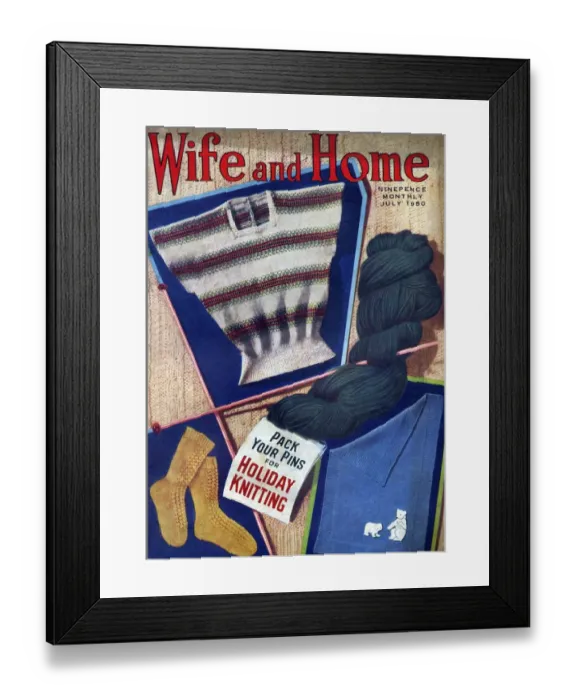 Framed Print : Wife and Home 1950 1950s UK magazines womens