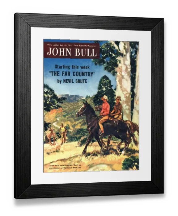 Framed Print : John Bull 1952 1950s UK magazines horses horseriding riding Framed Print : John Bull 1952 1950s UK magazines horses horseriding riding