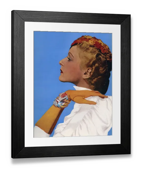 Framed Print : Womens Fashion 1930s 1939 1930s UK portraits womens Framed Print : Womens Fashion 1930s 1939 1930s UK portraits womens
