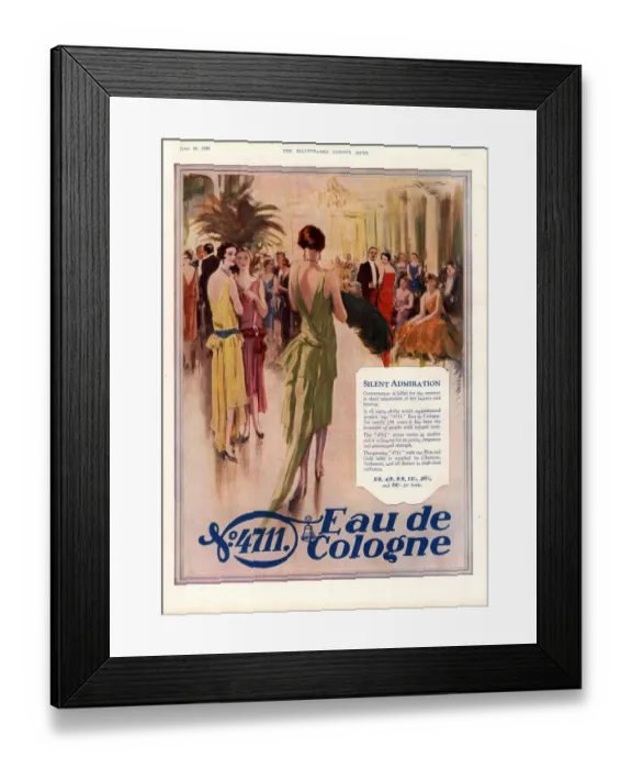 Framed Print : 1928 1920s UK 4711 eau de cologne womens
