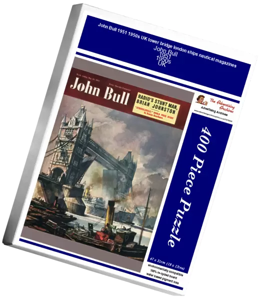 John Bull 1951 1950s UK tower bridge london ships nautical magazines