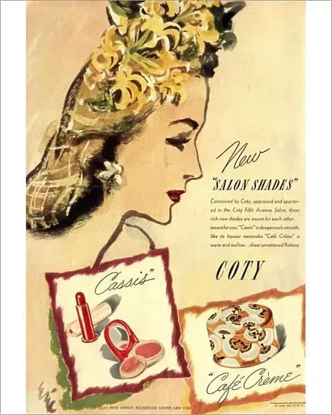 1933 1930s USA coty make-up makeup lipsticks lipstick face powder