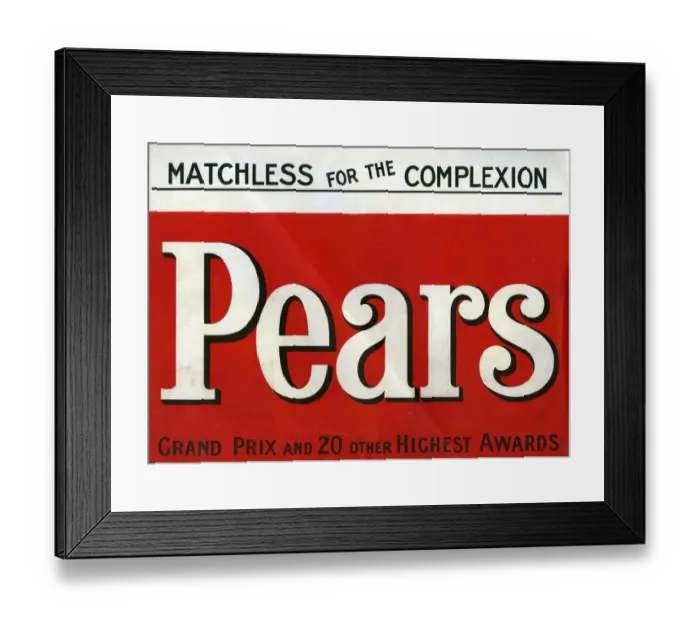 Framed Print : Pears 1907 1900s UK cc logos Framed Print : Pears 1907 1900s UK cc logos