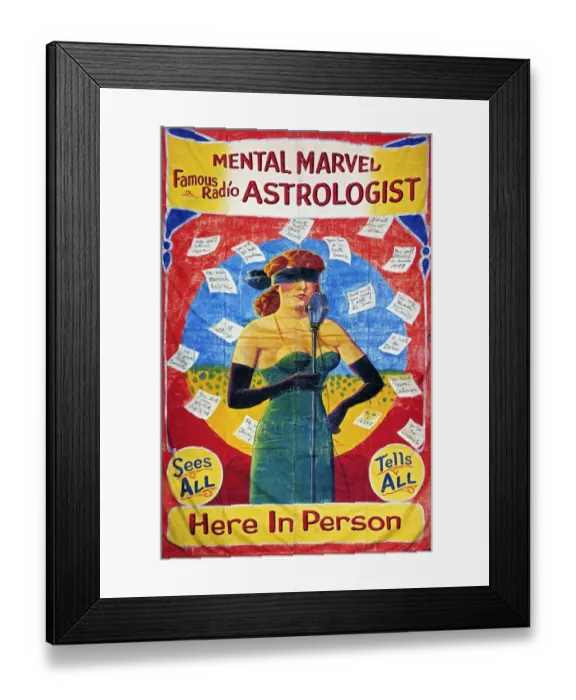 Framed Print : Mental Marvel Astrologist 1900s fortune telling radio tellers visions of the future