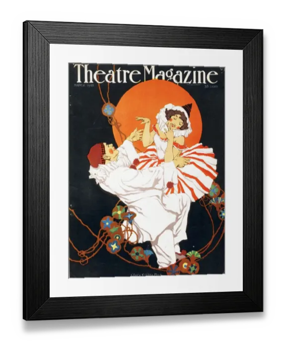 Framed Print : Theatre Magazine 1920s USA pierrot magazines Framed Print : Theatre Magazine 1920s USA pierrot magazines