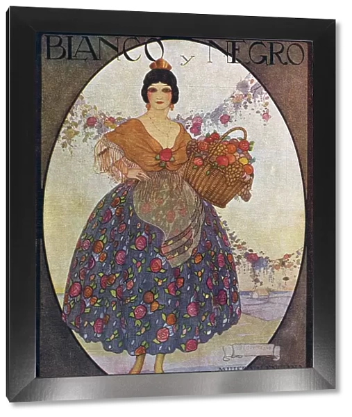 Blanco y Negro 1929 1920s Spain cc fruit dresses womens baskets magazines
