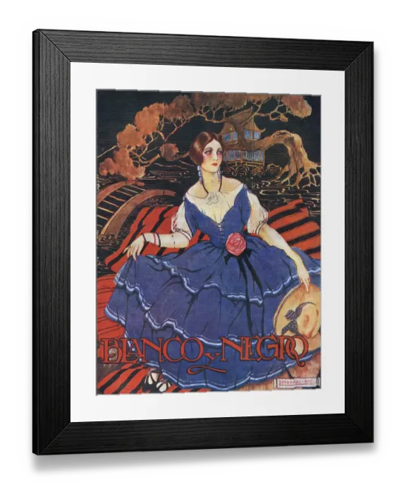 Framed Print : Blanco y Negro 1922 1920s Spain cc dresses womens magazines