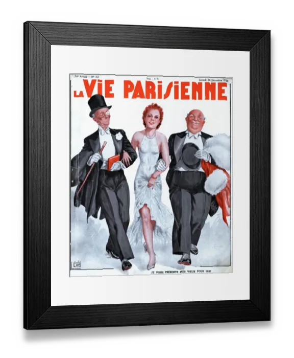 Framed Print : La Vie Parisienne 1936 1930s France magazines glamour evening-dress mens black ties Framed Print : La Vie Parisienne 1936 1930s France magazines glamour evening-dress mens black ties