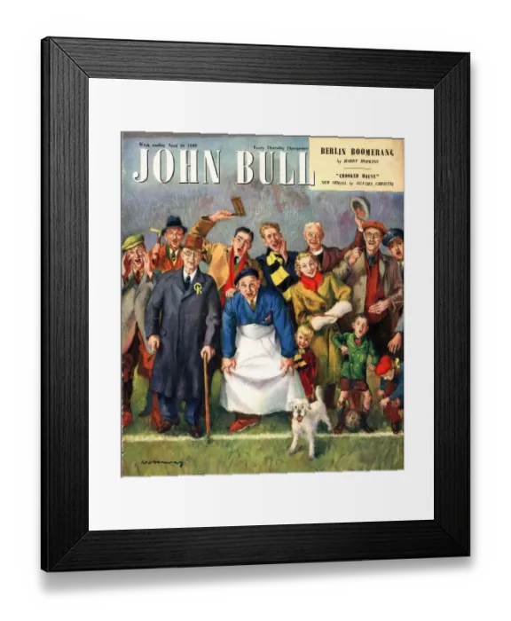 Framed Print : John Bull 1949 1940s UK football magazines Framed Print : John Bull 1949 1940s UK football magazines