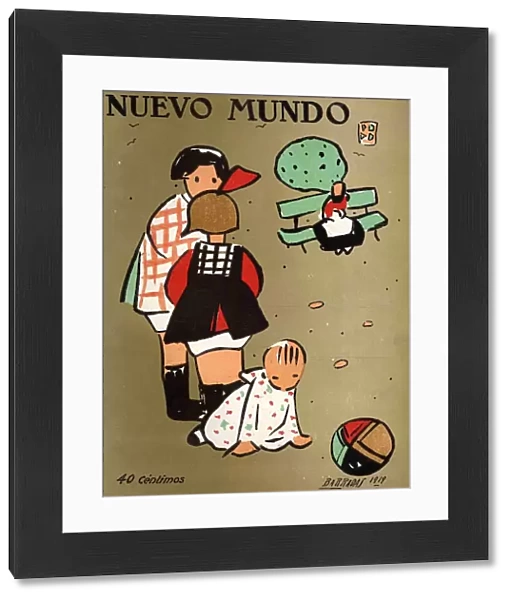 Nuevo Mundo 1919 1910s Spain cc magazines playing babies balls games childrens