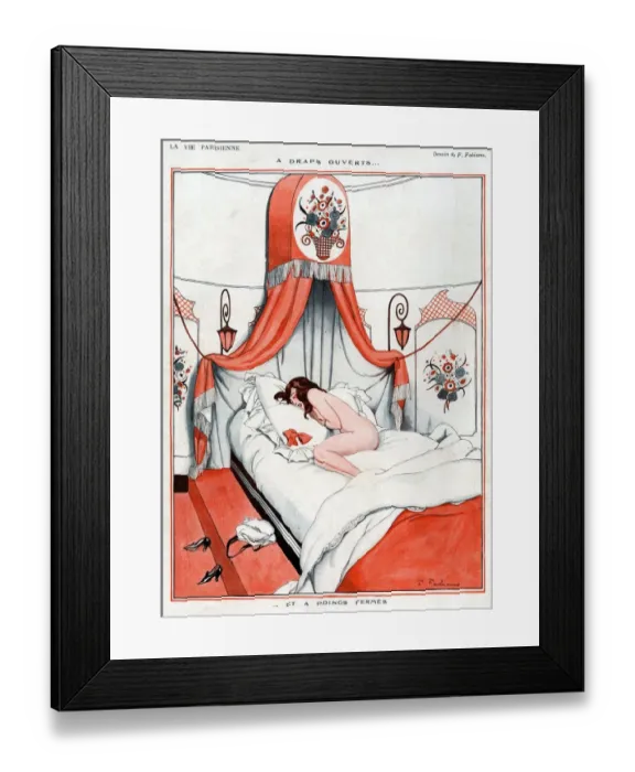 Framed Print : La Vie Parisienne 1922 1920s France Fabien Fabiano illustrations erotica sleeping Framed Print : La Vie Parisienne 1922 1920s France Fabien Fabiano illustrations erotica sleeping