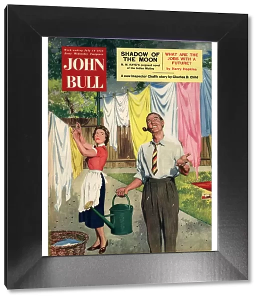John Bull 1956 1950s UK washday washing lines housewife housewives magazines