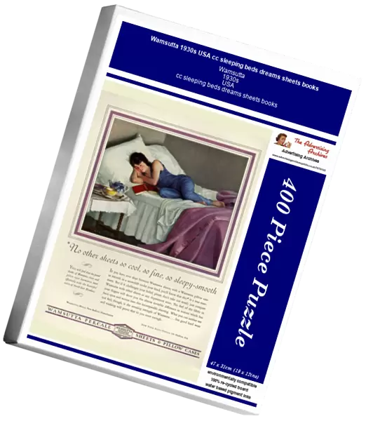 Wamsutta 1930s USA cc sleeping beds dreams sheets books