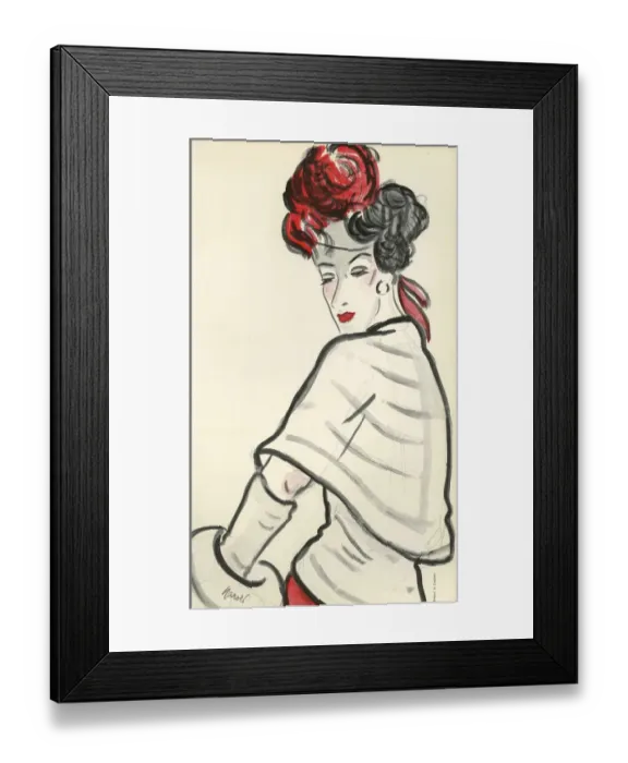 Framed Print : Womens Fashion 1930s 1939 1930s UK portraits womens capes Framed Print : Womens Fashion 1930s 1939 1930s UK portraits womens capes