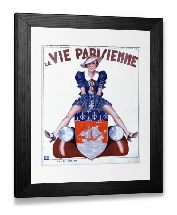 Framed Print : La Vie Parisienne 1936 1930s France magazines glamour erotica womens cars