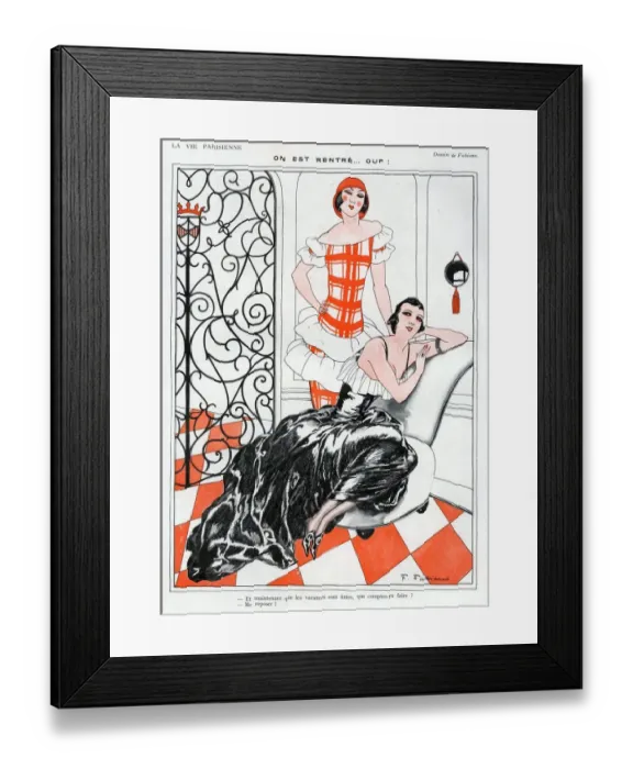 Framed Print : La Vie Parisienne 1923 1920s France F Fabiano illustrations womens relaxing dresses Framed Print : La Vie Parisienne 1923 1920s France F Fabiano illustrations womens relaxing dresses