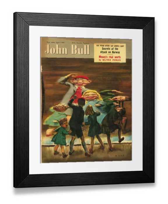 Framed Print : John Bull 1950s UK distorting mirrors fairs magazines funfairs