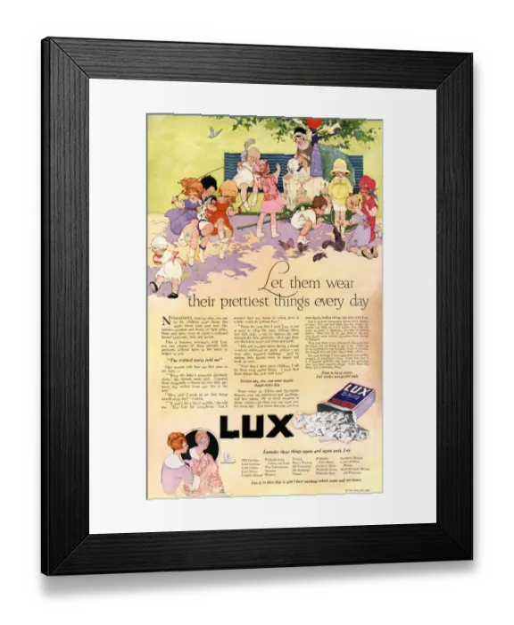 Framed Print : Lux, 1910s, USA Framed Print : Lux, 1910s, USA