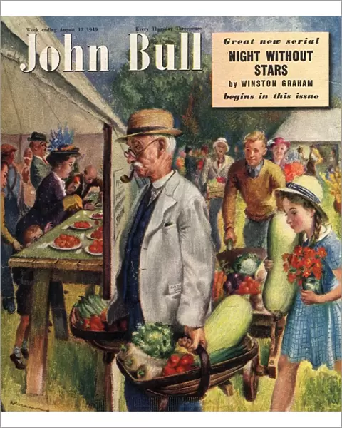 John Bull 1949 1940s UK villages fetes vegetables flowers show magazines horticulture