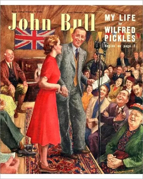 John Bull 1949 1940s UK wifred pickles radio programmes magazines microphones