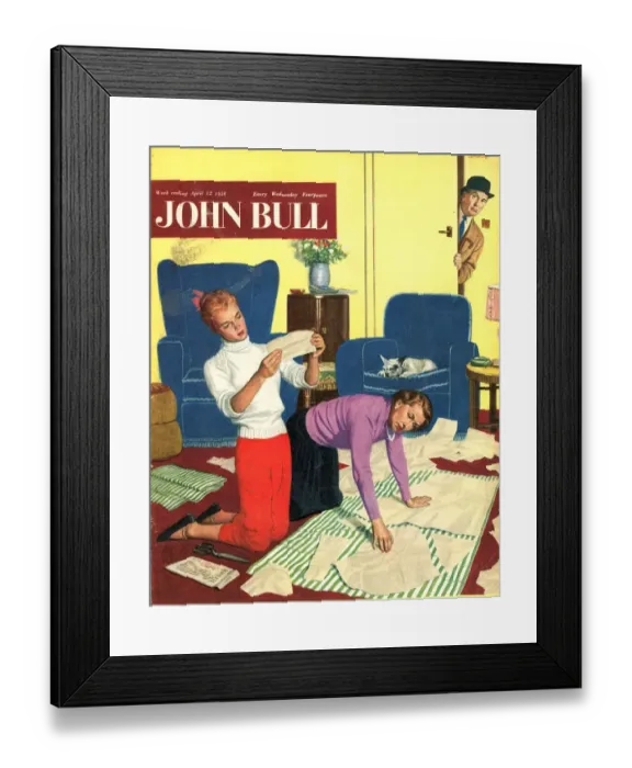 Framed Print : John Bull 1950s UK dressmaking magazines Framed Print : John Bull 1950s UK dressmaking magazines