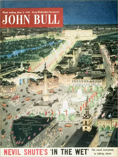 John Bull 1953 1950s UK trafalgar square london capital cities nelsons column magazines