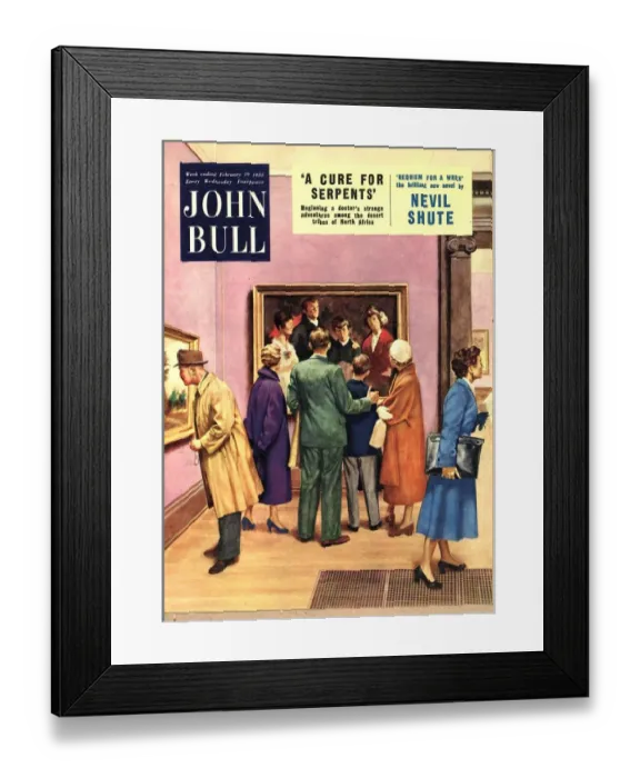 Framed Print : John Bull 1950s UK art museums art gallery galleries magazines Framed Print : John Bull 1950s UK art museums art gallery galleries magazines