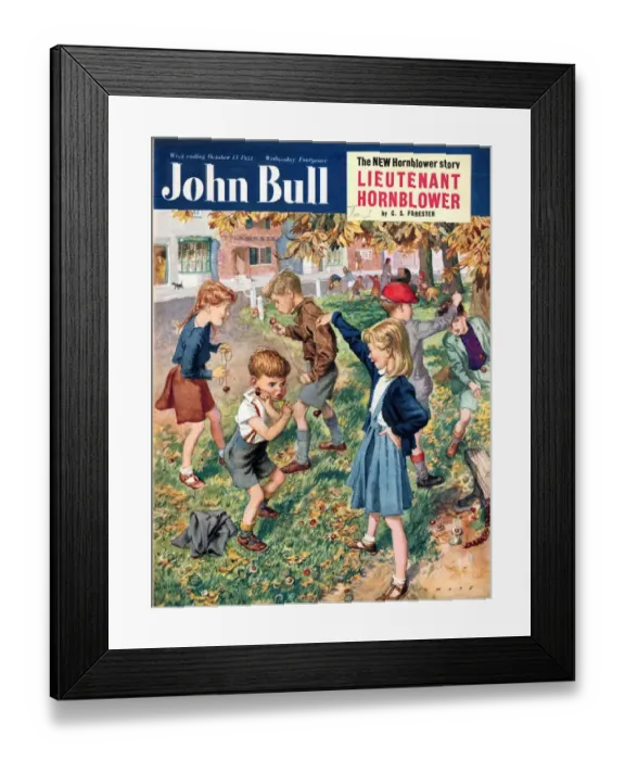 Framed Print : John Bull 1950s UK conkers games magazines Framed Print : John Bull 1950s UK conkers games magazines
