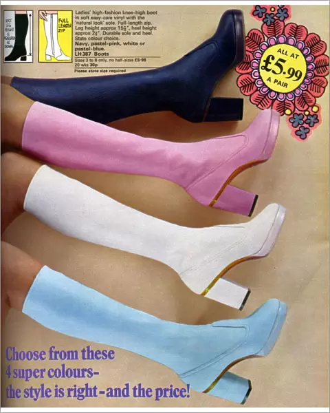 Platform Boots 1973 1970s UK womens platforms shoes