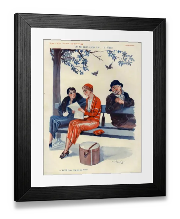 Framed Print : La Vie Parisienne 1931 1930s France cc hat boxes drunks tramps Framed Print : La Vie Parisienne 1931 1930s France cc hat boxes drunks tramps