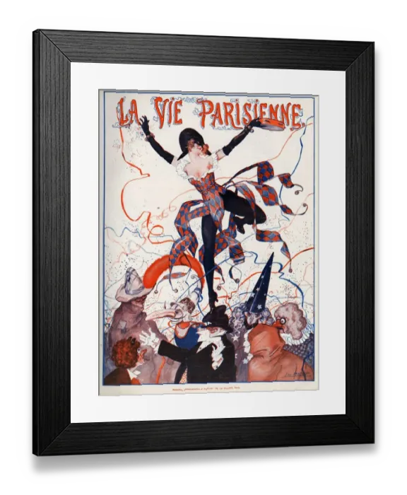 Framed Print : La Vie Parisienne 1922 1920s France Leo Pontan magazines illustrations masquerade Framed Print : La Vie Parisienne 1922 1920s France Leo Pontan magazines illustrations masquerade