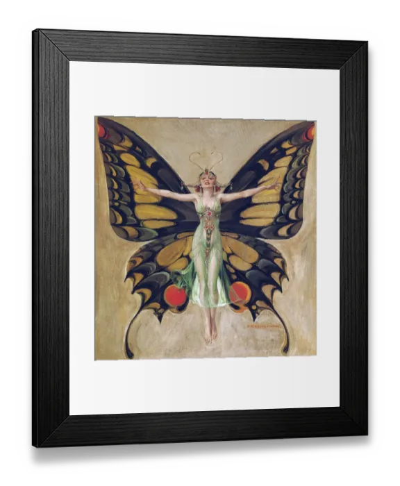 Framed Print : Leyendecker 1922 1920s USA J C Leyendecker, J. C butterflies butterfly fairies fairy