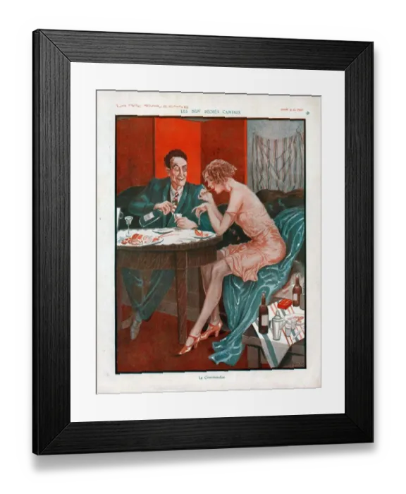 Framed Print : La Vie Parisienne 1931 1930s France cc dating eating Framed Print : La Vie Parisienne 1931 1930s France cc dating eating
