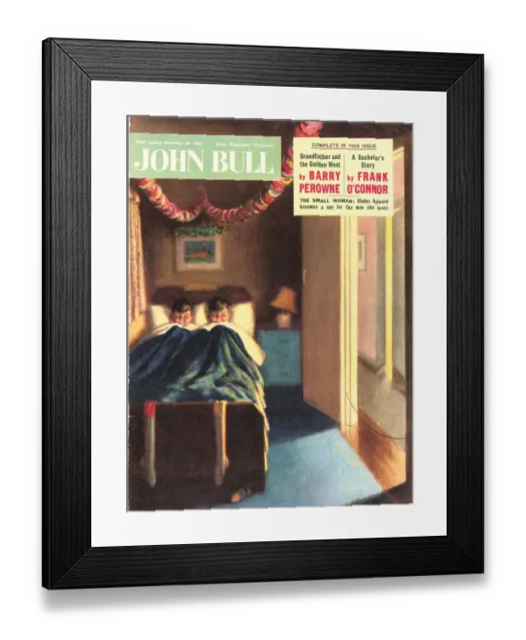 Framed Print : John Bull 1950s UK sleeping magazines