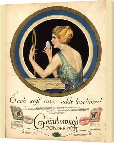 1910s USA pampering make-up makeup gainsborough face powder