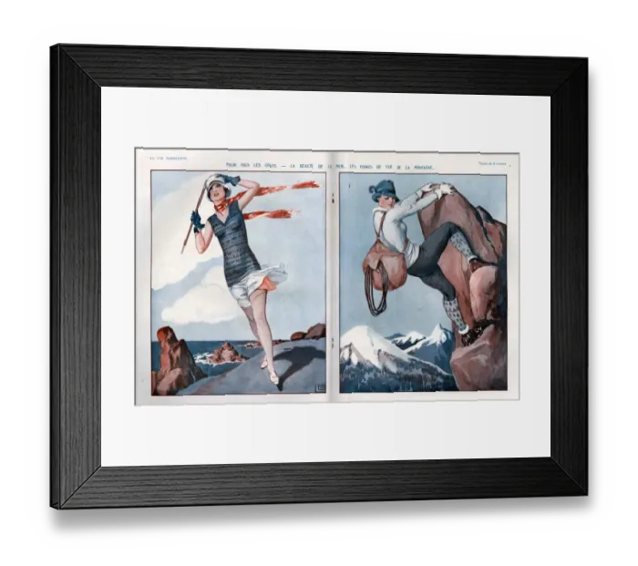 Framed Print : 1920s, France, La Vie Parisienne, Magazine Plate Framed Print : 1920s, France, La Vie Parisienne, Magazine Plate