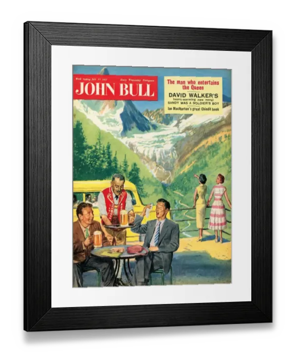Framed Print : John Bull 1950s UK holidays alpine mountains magazines Framed Print : John Bull 1950s UK holidays alpine mountains magazines