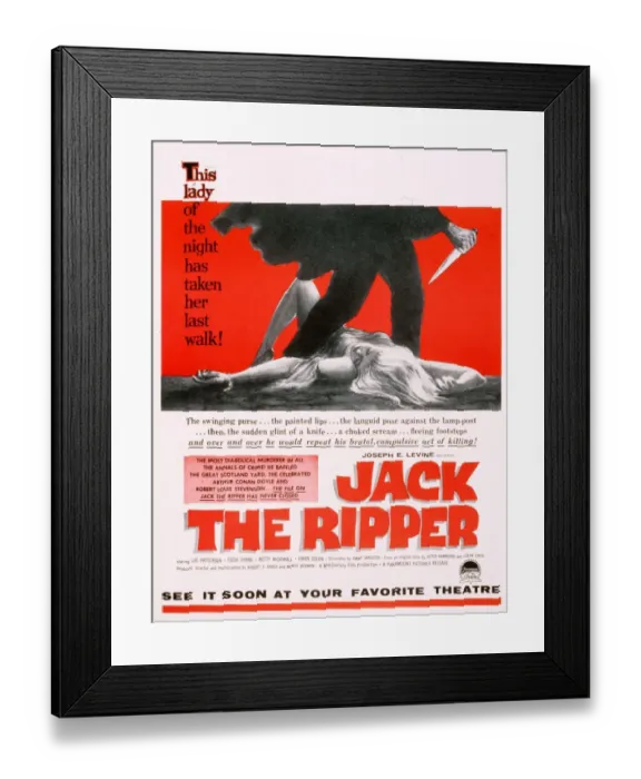 Framed Print : Jack the Ripper 1959 1950s USA