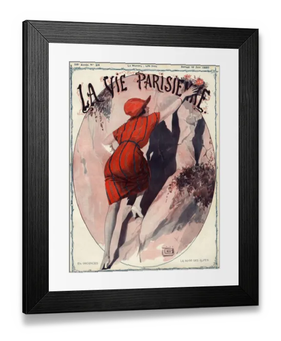 Framed Print : La Vie Parisienne 1920 1920s France Georges Leonnec illustrations magazines picking