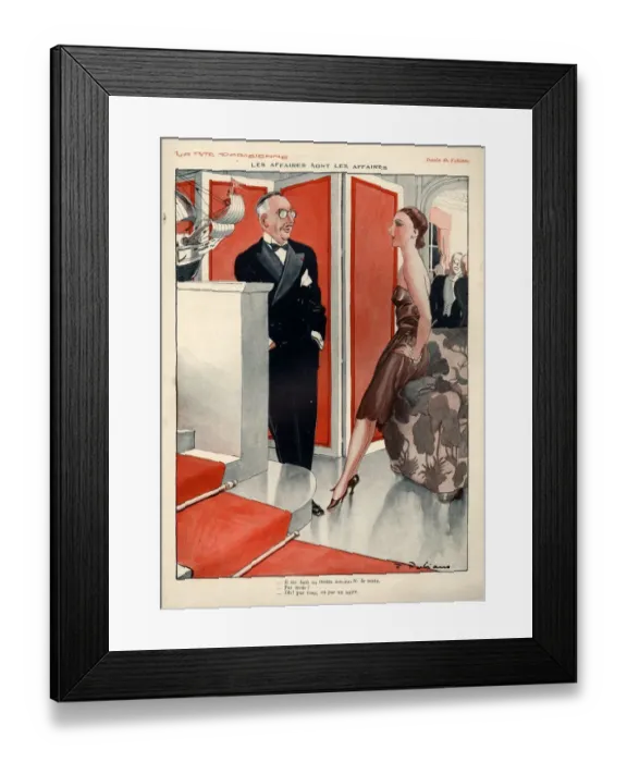 Framed Print : 1920s, France, La Vie Parisienne, Magazine Plate
